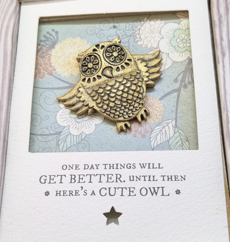 Cute owl keepsake frame - -, h&h