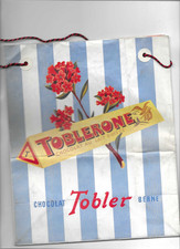 Vintage Toblerone Chocolat Tobler Berne Carrier Bag 1950s
