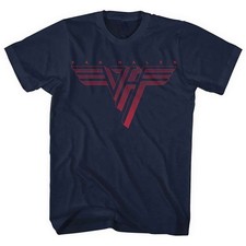 Van Halen T-Shirt Red Logo Band New Navy Official