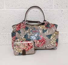 Cath Kidston Bag Handbag & Matching Purse Floral Patterned Oilcloth PVC Cotton