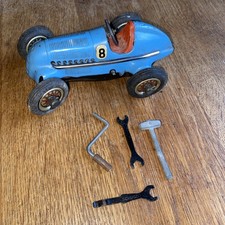 SCHUCO STUDIO MERCEDES-BENZ CLOCKWORK RACING CAR No8 BLUE NEEDS ATTENTION 