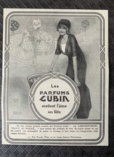 RAPHAEL KIRCHNER  ART NOUVEAU LES PARFUMS LUBIN perfume flyer c1913 read des