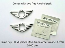 For BMW MINI Cooper/S/ONE/Roadster/Clubman/Coupe 2x 3D Car Metal Door Pin Badge
