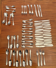 58-Piece Hammered Stainless