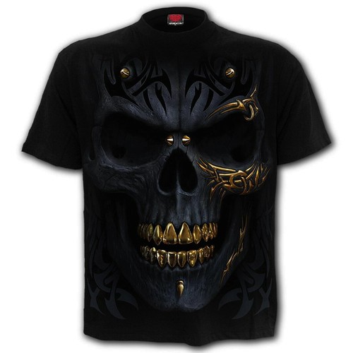 Black skull tee - skull,
