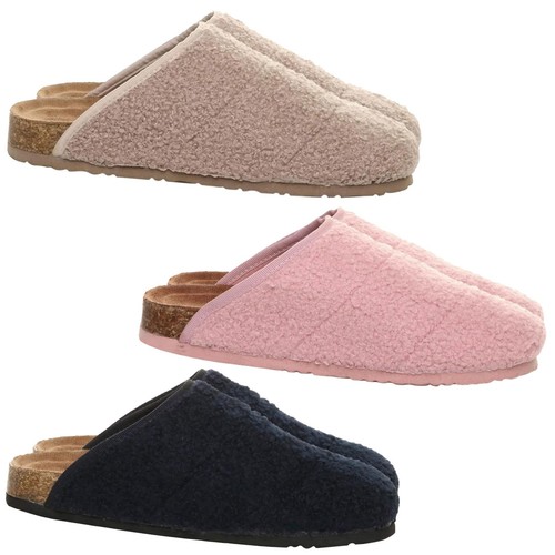 Women curly mule slipper warm - women,