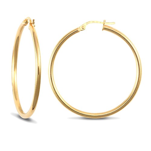 Creole earrings gold silver - gold,
