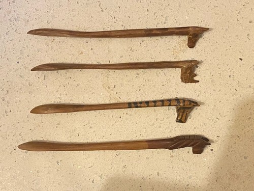 Carved wooden spoons - spoons, animal