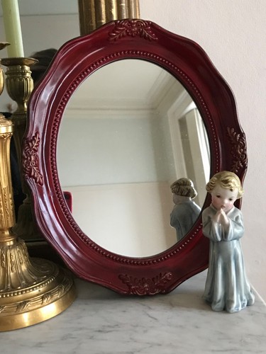 Vintage oval mirror - mirror, framed