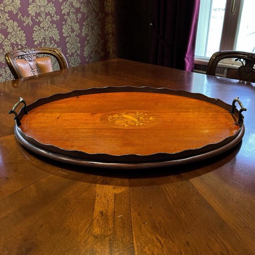 Antique mahogany drinks - mahogany, tray