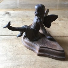 Cast Iron Fairy Wooden Shelf