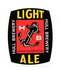 England - Vintage Beer Label - Hull Brewery - Light Ale