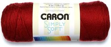 Caron Simply Soft Acrylic Aran Knitting Wool Yarn 170g - 9730 Autumn Red