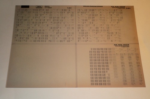 Microfiche spare parts - spare, catalog