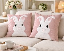 Set Of 2 Pink Embroidered
