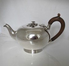 Fabulous Georgian silver bullet teapot Edward Edwards London 1830