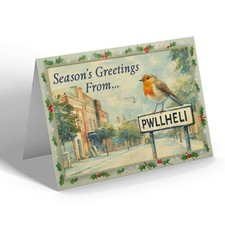 XMAS NOTELET - Pwllheli - Cardiff Road - Vintage Design