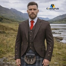 Men's Brown Argyle Tweed