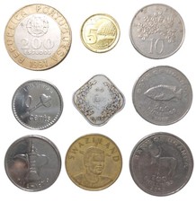 World Coins Lot 9x Mixed