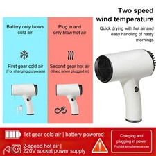 Portable USB Cordless Hair Dryer Versatile Hairdressing Electric Rechargeable