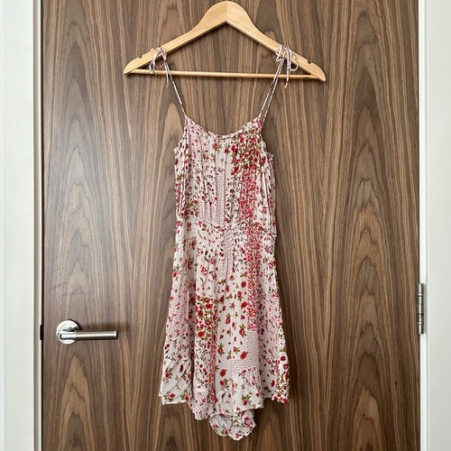Zara red pink - pink, ditsy