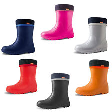 DEMAR Toddlers Little Kids Boys Girls Wellies Rain Wellington Boots Fleece-Lined