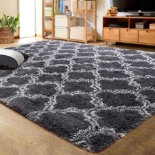 Fluffy Rugs Large Shaggy Rug Living Room Bedroom Anti-Slip Soft Floor Mat Carpet