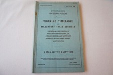 1977 working railway timetable - working,