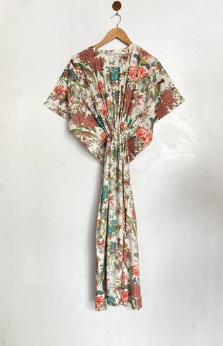 Indian cotton white floral - cotton,