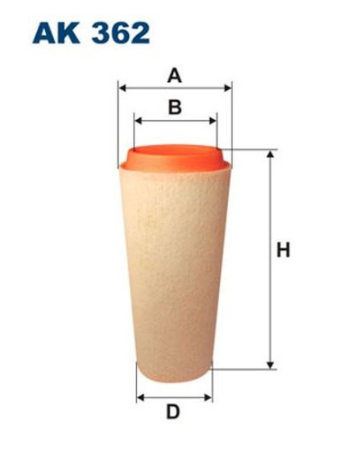 Fits filtron 362 air filter - 362,