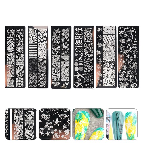 6pcs nail images stamping - nail,