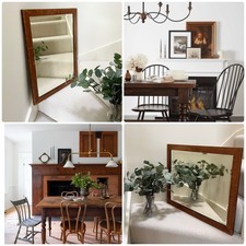 Arts & Crafts Quarter Sawn Oak Framed Bevelled  Mirror -Bedroom bathroom Hallway