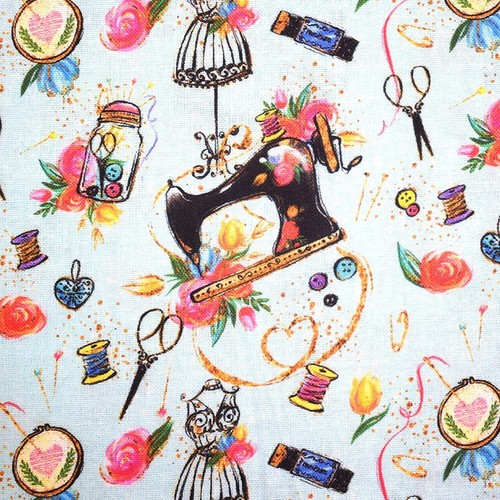 Cotton fabric new sewing print - new,