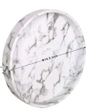 Round Tray Table Vanity Tray Serving Tray marble Effect  