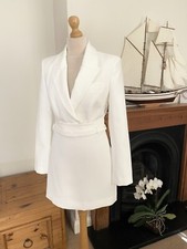Zara White Blazer Dress M UK12