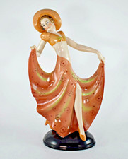 ART DECO FASOLD & STAUCH 16111 DANCING LADY PORCELAIN FIGURINE c1930 - 27cm