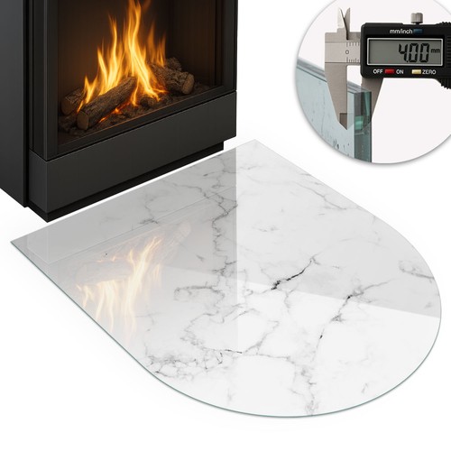 Glass fireplace floor plate - fireplace,