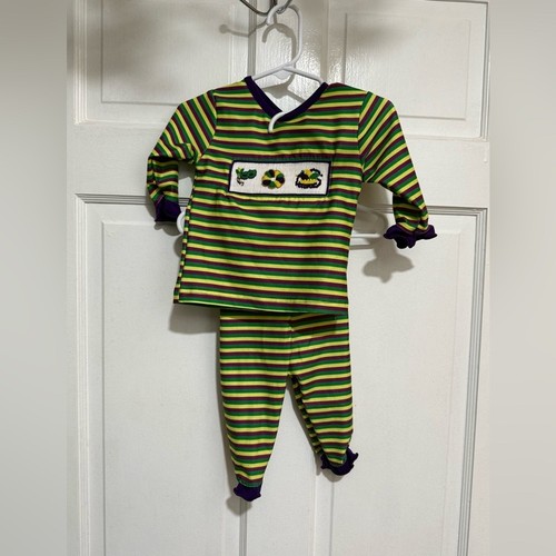 Smocked mardi gras - smocked, outfit