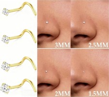PAIR Nose Stud Pin Bar