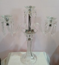 Elegant Cut Glass Candleabra