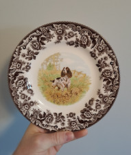 Spode Woodland - 20cm Salad / Dessert Plate - Springer Spaniel - Lunch 8" - NEW