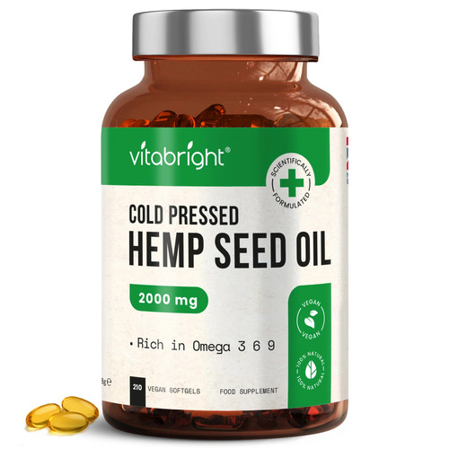 Hemp seed oil capsules - -, vegan