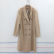 La Redoute Wool Cashmere Coat UK 22 Camel Mid Length Smart RMF31-SM