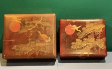 pair of antique Japanese red