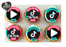 TikTok Birthday Cake Toppers