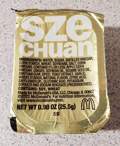 Mcdonalds szechuan sauce - sauce, pack
