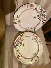 Pair Antique Edge Malkin & Co B Kent England Rg. No. 171797 10.5” Floral Plates