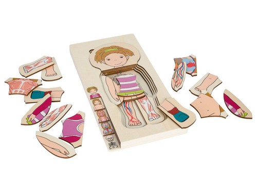 Wooden body puzzle - my,