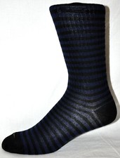 Vans Black/Navy Striped Crew