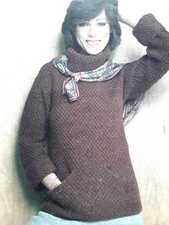 Torpedo Knitting Pattern Ladies Shetland Sweater Size 32 - 40" Vintage Original